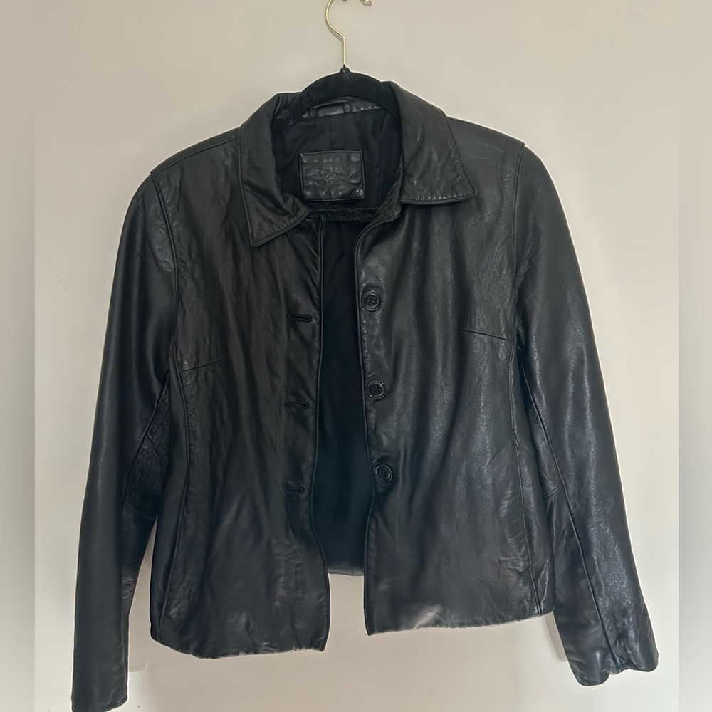 Classic Black Leather Jacket - Women’s Leather Coat